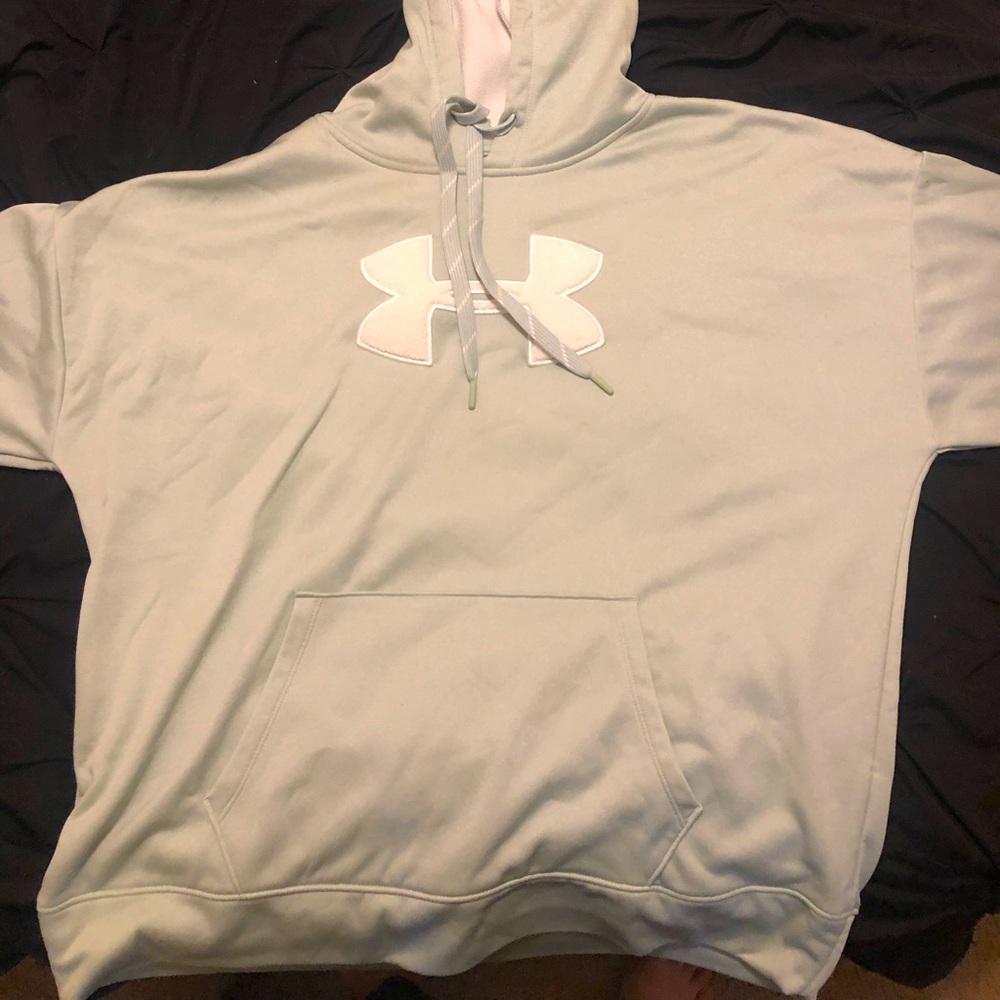 Turquoise light color loose hoodie